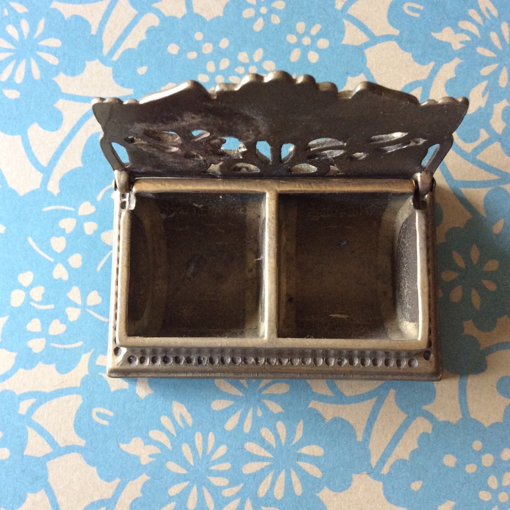 Art Nouveau Style Brass Stamp Holder - Picture 2 of 12